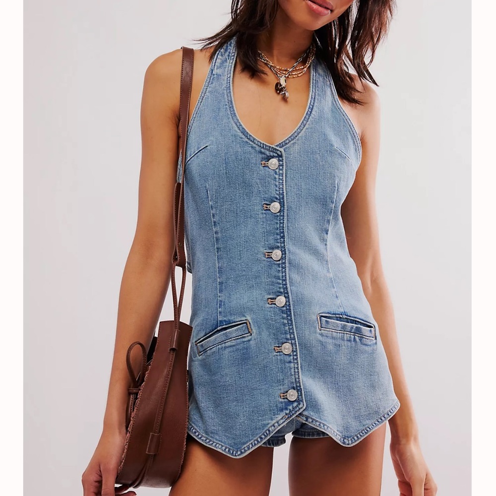 We the free Counter Culture Micro Playsuit